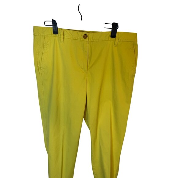 2/$30 Talbots 8 Yellow Chartreuse Relaxed Chino Pants - Picture 7 of 16